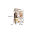 Chalk Contemporary Coat Rack with Receptacle, 3/4/5 Shelves, Steel Frame, and Alloy Bench