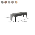 Casual Solid Color Sitting Bench Indoor with Padded Upholstery
