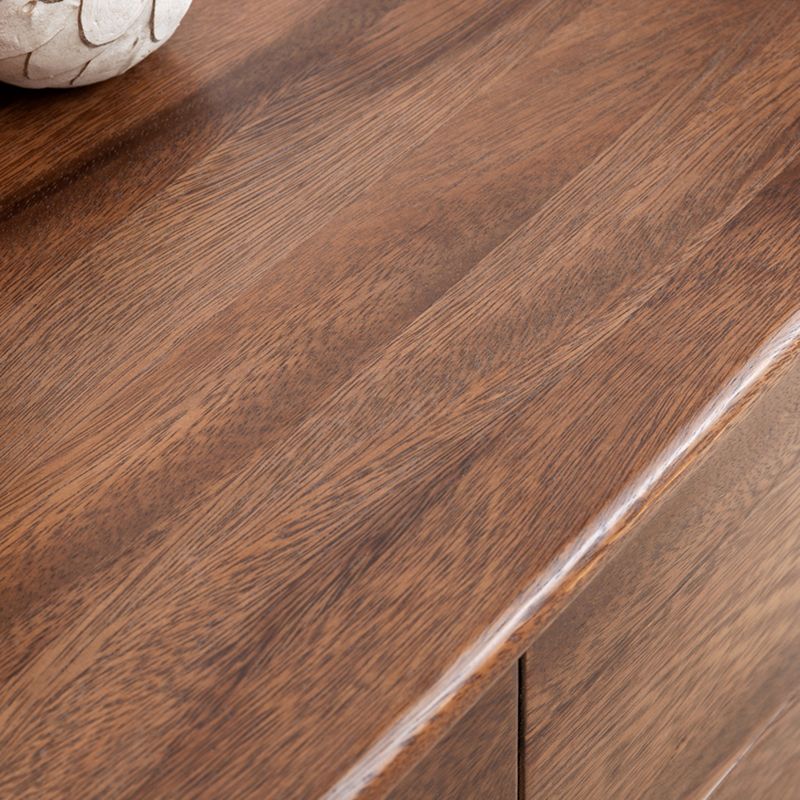 Trendy Walnut Wood Console Dresser/Semainier with 5 Drawers in Horizontal/Vertical Orientation