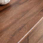 Trendy Walnut Wood Console Dresser/Semainier with 5 Drawers in Horizontal/Vertical Orientation