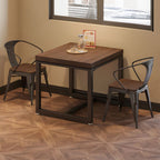 Caramel Trendy No Seating Square Table with Eased Edge, Assembly Required, Solid Wood Cover