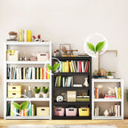 Steel Vertical Barrister Bookcase with 5-Shelf/6-Shelf and Open Back