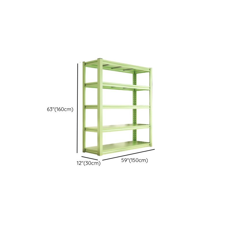 Light Green Casual Cabinet Shelf with 4/5/6 Tiers in Rectangle Shape