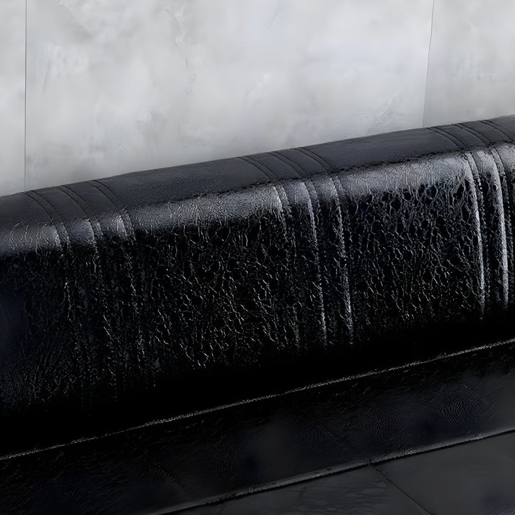 24.4" High Armless Sofa with Tight Back for Apartment Faux Leather