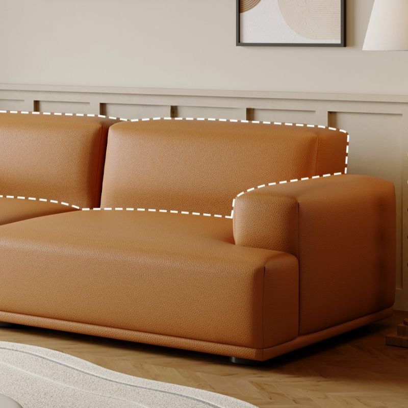 Modish Solid Color Stain Resistant Standard Sofa in Light Gray/Rose/Amber Color, 3-seater/4-seater/5 Person with 2 Pillows