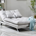 Dove Grey/Lime Green/Citrus Color Sleeper for Drawing Room with Biscuit Back