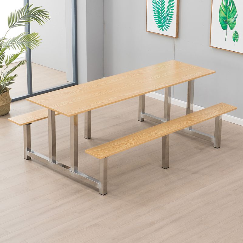 Simplistic Bench with Eased Edge, Assembly Required, Alloy/Composite Wood Cover, Rectangle Shape