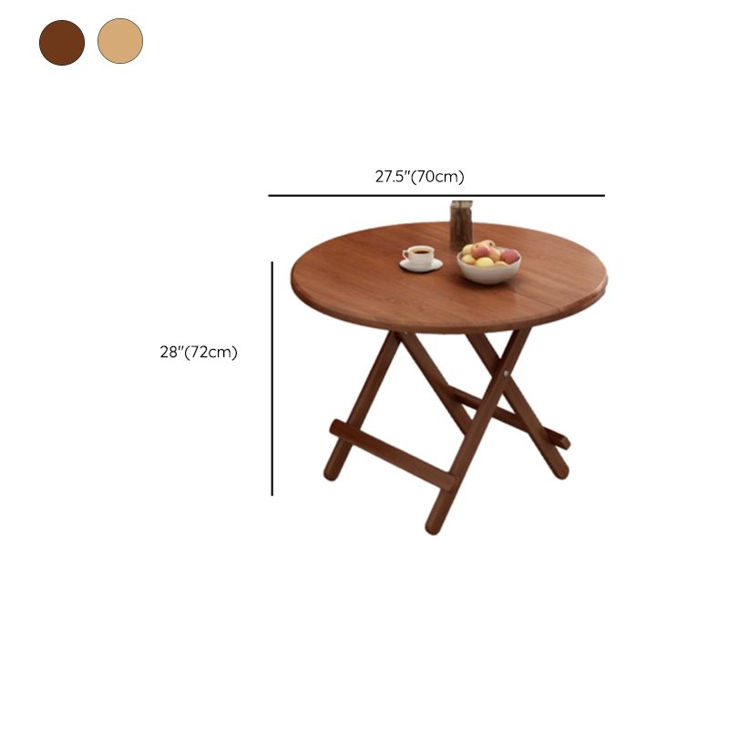 Veneer Dining Table with Crossed Legs, Foldable Square Top for 2-seater/Seating for 4, Scratch Resistant