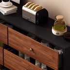 Cocoa Casual Raw Wood Console Dresser with 6/9/5 Drawers in Horizontal/Vertical Orientation