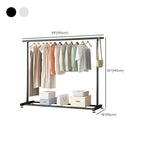 Modern Simple Style Hall Rack with Receptacle Storage, 1 Shelf/2 Shelves, Steel Frame, and Alloy Hook
