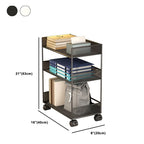 All Ages Metal Tool Roll Cart with 4 Wheels and 3 Tier/2 Shelves