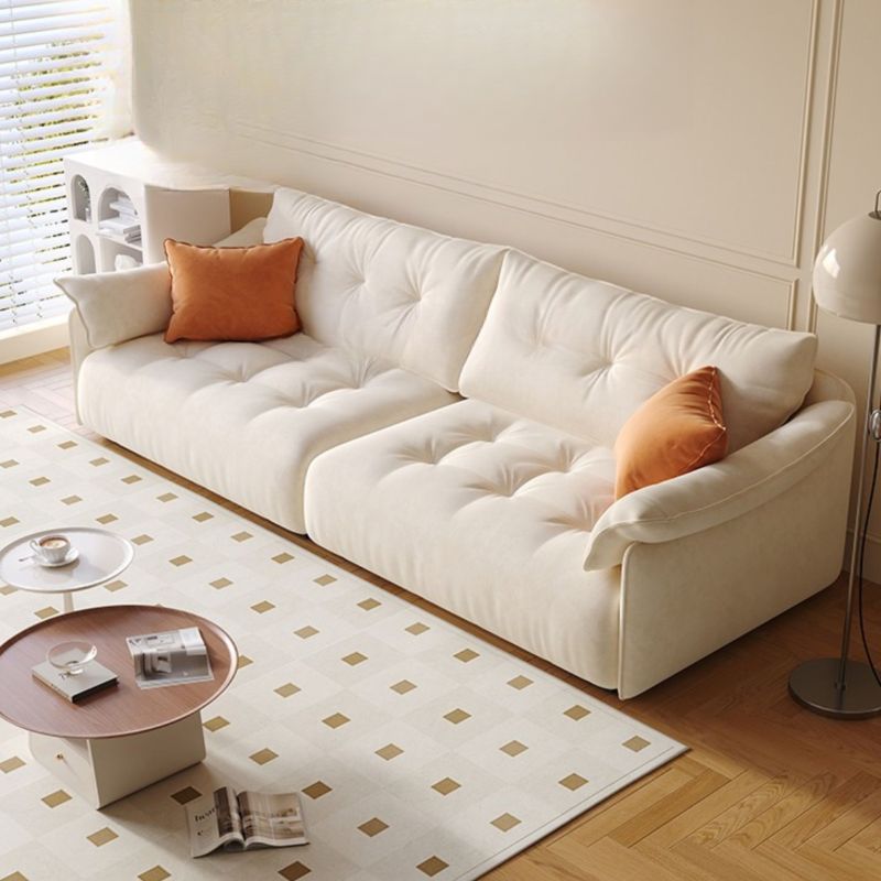 Drawing Room Standard Sofa in Midnight Black/Amber Color/Off-White with Armrest