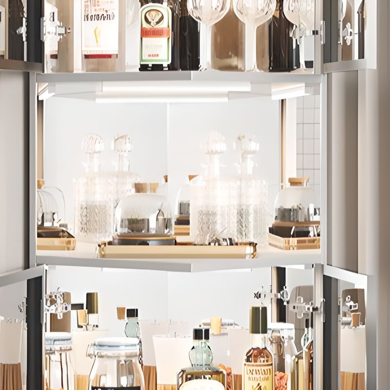 Vitreous Turn Accent Cabinet with Stockroom Storage and 5 Shelves Featuring Accessible Storage
