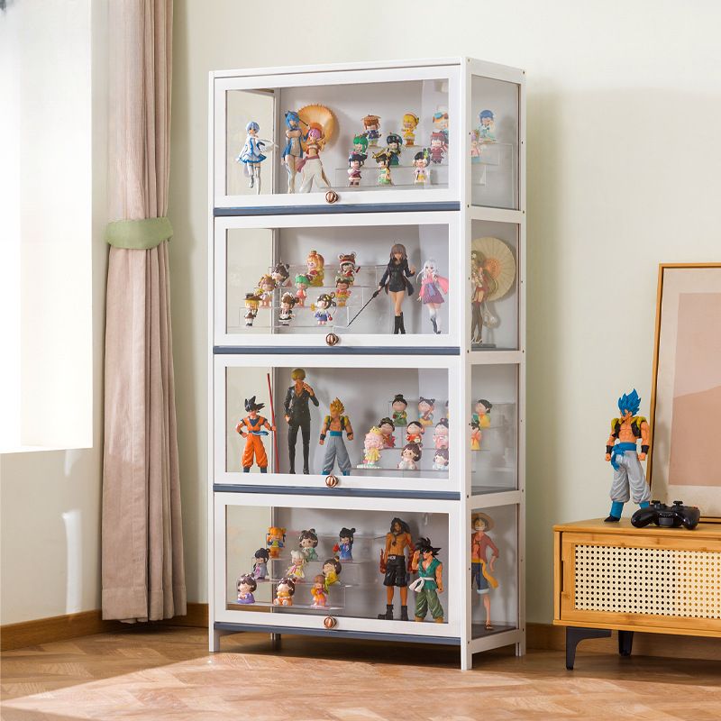 Bambusa Flooring Curio Cabinet with Stockroom, 4 Cabinets/3 Cabinets/2 Cabinets, 4 Shelves/3 Shelves/2 Shelves, 4 Doors/3 Doors/2 Doors