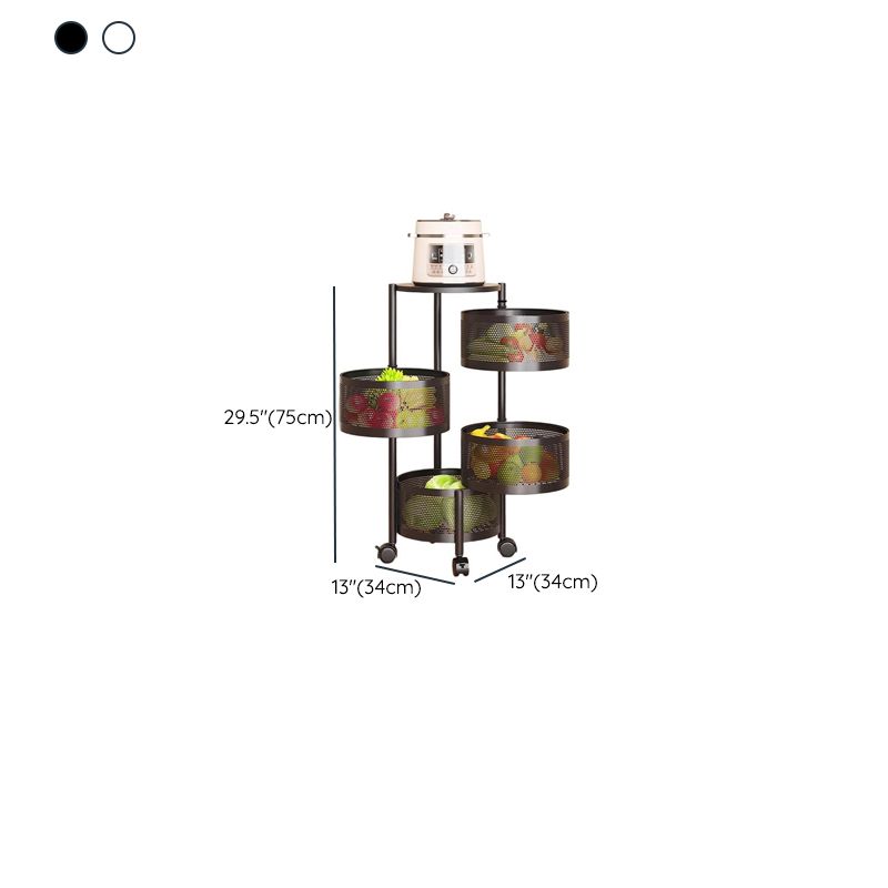 Square/Round Portable Center with Alloy Countertop and Basket, Available in 4/3 Baskets