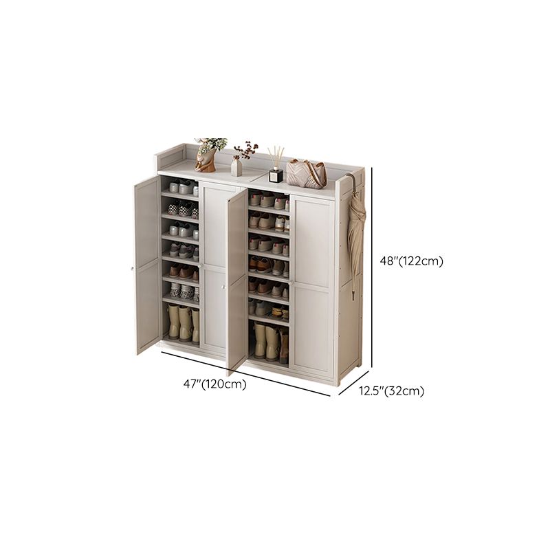 Bambusa 7-tier/6 Tiers/8-tier Shoe Displays with Horizontal Sloping Shelves and Dustproof Cover