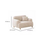 Modish Solid Color Stain Resistant Standard Sofa/Loveseat/Single Sofa in White for 2/3-seater/4-seater with 2 Pillows