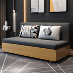 High Wear Resistance Armless Sofa Bed 32.68"H Fabric Tight Back Sofa Bed
