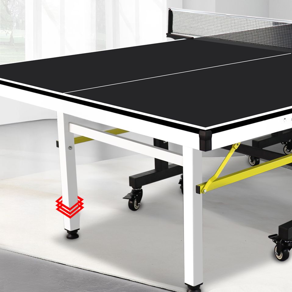 Indoor Synthetic Laminate Ping Pong Table with Ink/Cerulean Top and Included Paddle