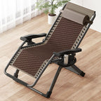 Solid Color Arm Recliner in Midnight Black/Tan with Space-saving Alloy Frame, Standard Base, Cupholder, and Removable Back