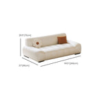 White Standard/Single Sofa with 3 Pillows for Drawing Room