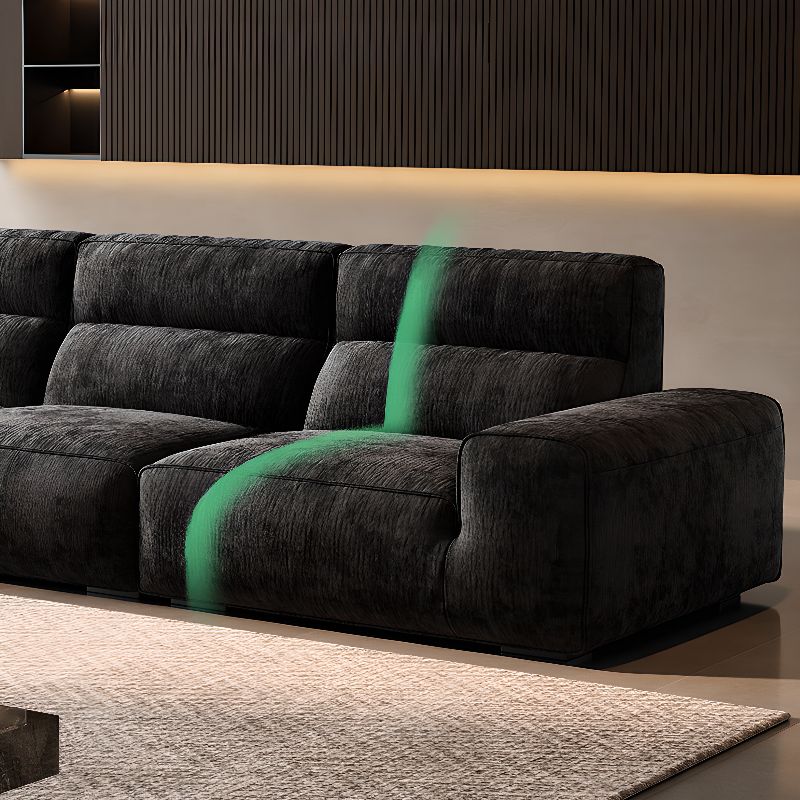 Contemporary Modern Solid Color Water Resistant Standard Sofa with Soft-pile Fabric in Gray for 2 People/for 3/Seats 1