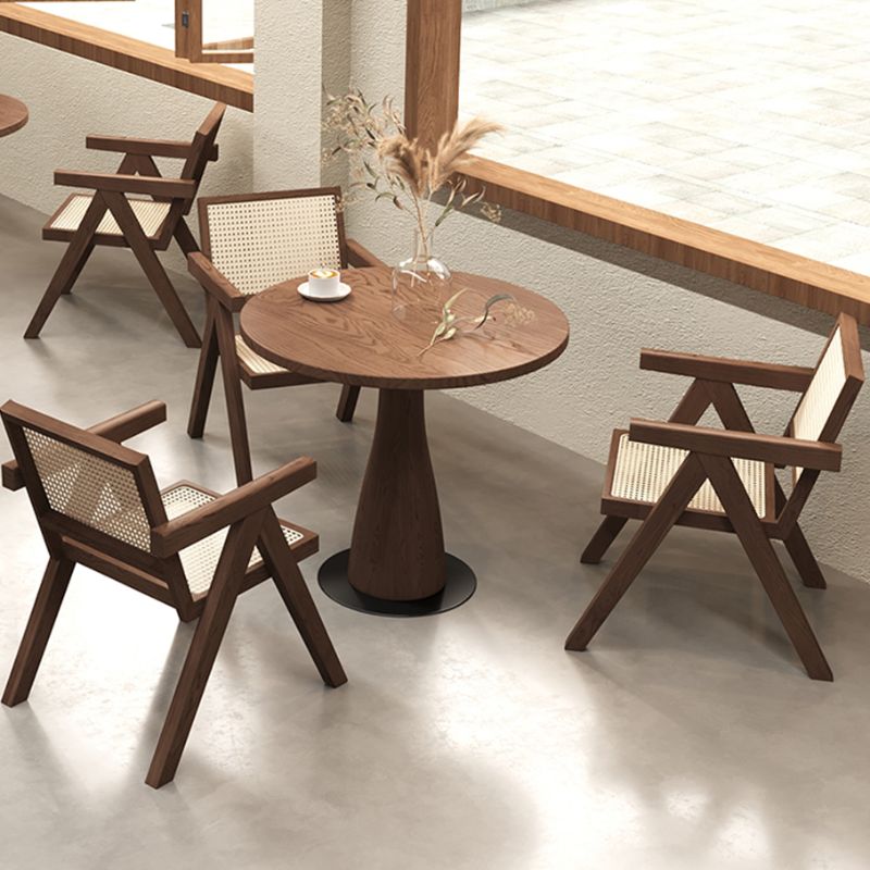 Trendy Round Solid Wood Table with Rounded Edges, No Seating, and Assembly Required
