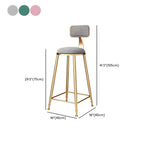 Glam Metal Home Bar Set with Gold Upholstered Chairs and Footrest
