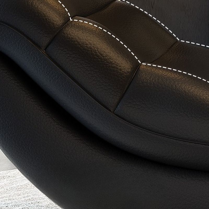 Contemporary Solid Color Reclining Chaise Lounge Indoor with Natural Wood and Ergonomic Padded Design