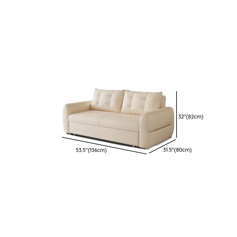 Scratch-immune and Rainproof Sleeper Futon Bed with Tufted Back, Loveseat Capacity, and Container Storage, Featuring Stitch-tufted Design in California King/King/Queen Sizes with Pillow