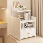 Simplistic Drawer Storage Nightstand with 1 Drawer, 2/3 Shelves, and Particle Board Wood Top