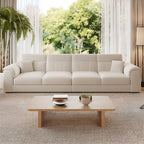 Modish Solid Color Standard Sofa in Light Gray/Light Brown/Beige for 6-Seater/5 Person/4-seater