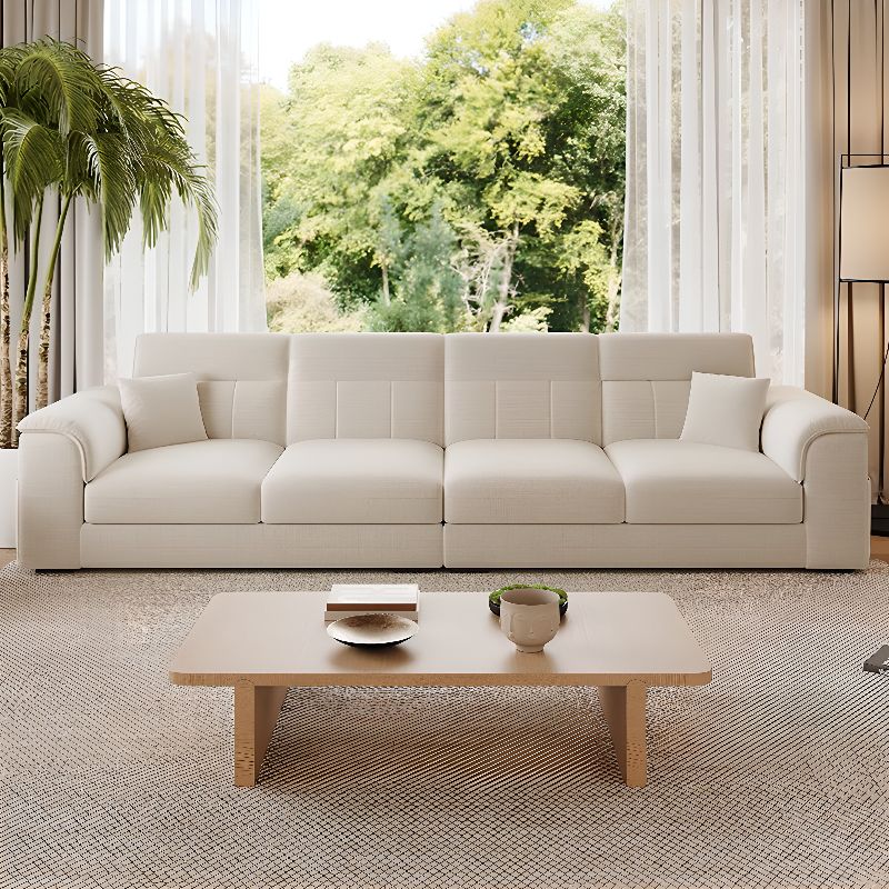 Modish Solid Color Standard Sofa in Light Gray/Light Brown/Beige for 6-Seater/5 Person/4-seater