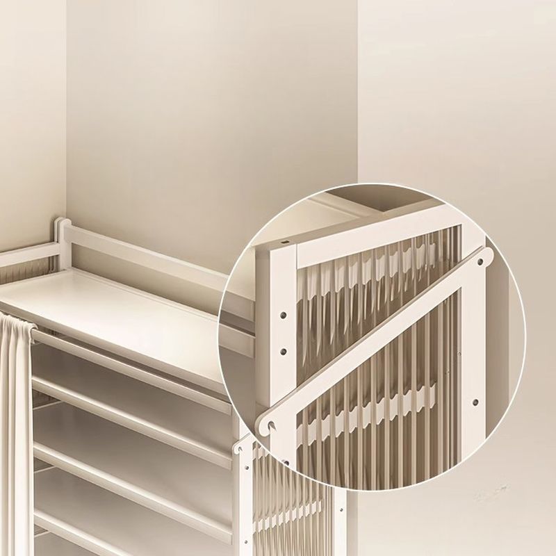 Art Deco Bambusa Rectangle Shoe Rack with 6/5/7 Shelves for 21-30/11-20/1-10 Pairs in Drawing Room