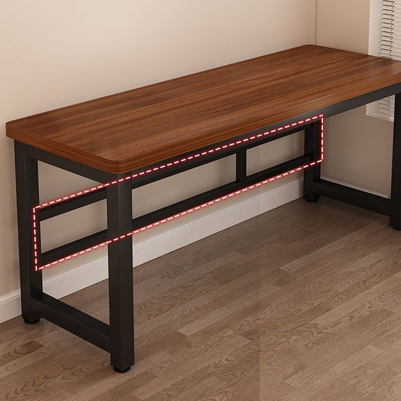 Simplistic Odor Resistant Lumber Auburn Office Desk with H-Shape Base and Foot Pad, Easy Assembly