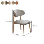 Art Deco Dinette Side Chair with Ventilated Back, Cushion Upholstery, Alloy Legs, and Foot Pads