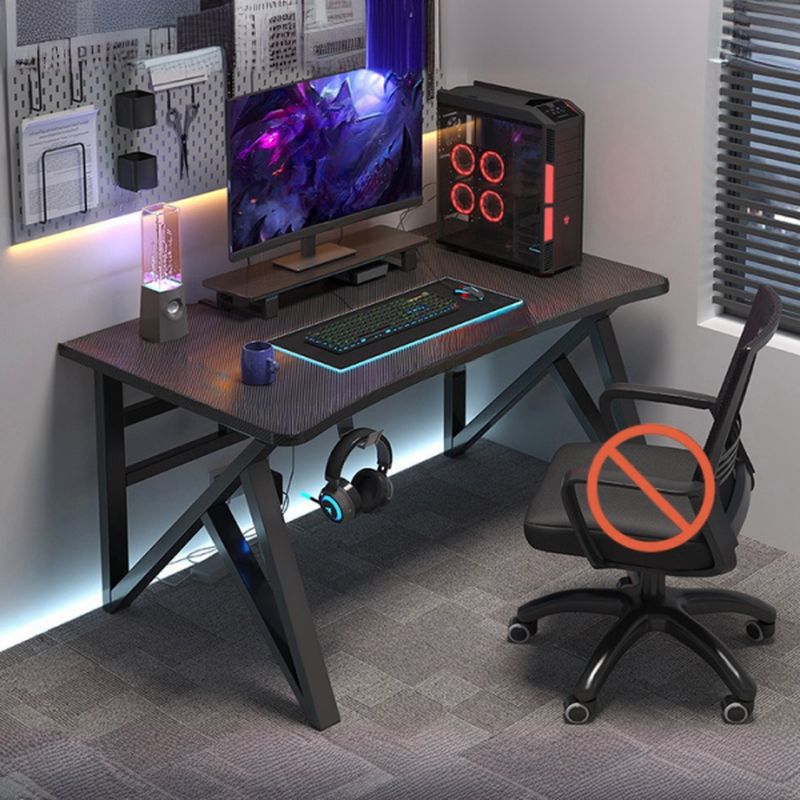 Modern Rectangular Laminate Writing Table in Midnight Black
