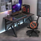 Modern Rectangular Laminate Writing Table in Midnight Black