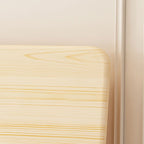 Trendy Panel Headboard in Natural Wood with No Distressing, Rectangle Shape for King/Queen/Full Bed, Free-standing with Standard Height