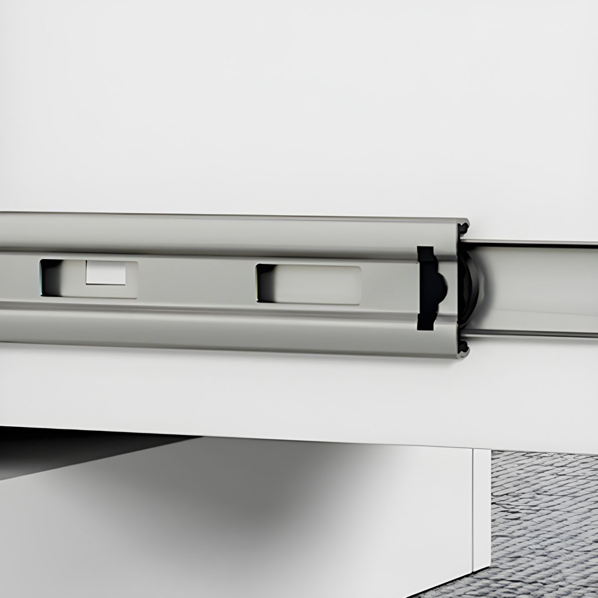 Modern Steel Vertical Filing Cabinet with Lock, Drawers & Self-Close Glides