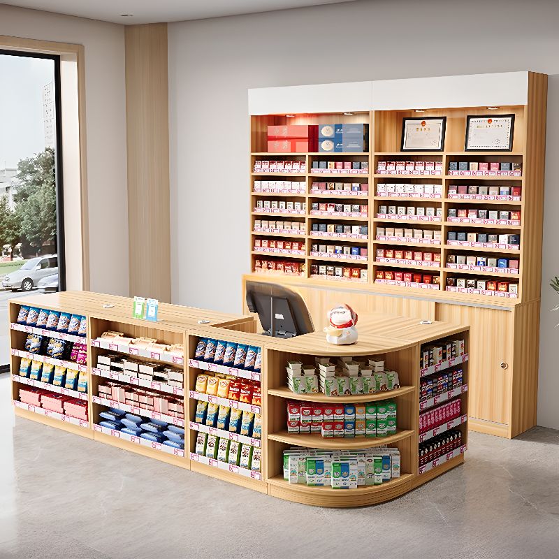 Manufactured Wood Top Reception Desk with Hutch, Cable Management, and Desk Return