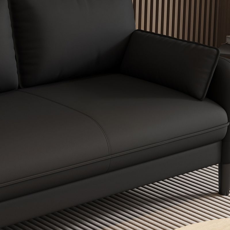 Modish Solid Color Water Resistant Loveseat with Arm, for 2, and 2 Pillows