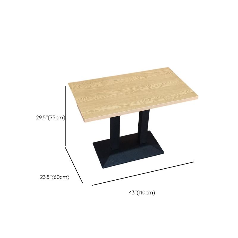 Veneer Dining Table with Pedestal Base, Rainproof Durability, Square Top for 2-seater