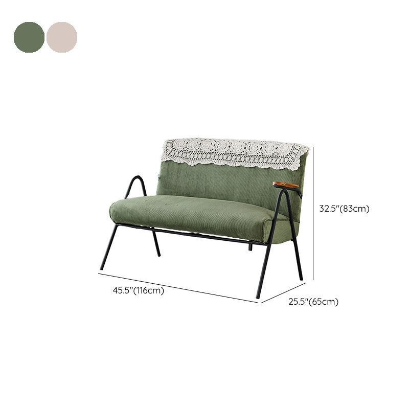 Modern Simple Style Single Sided Booth in Gray/Green/Cocoa with Armrest and Foam Upholstery