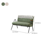 Modern Simple Style Single Sided Booth in Gray/Green/Cocoa with Armrest and Foam Upholstery