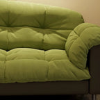 Modern Standard Sofa in Midnight Black/Dove Grey/White with Armrest