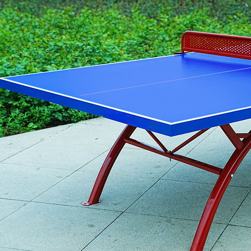 Versatile Ping Pong Table with Synthetic Laminate Top in Ink/Dark Blue/Emerald Green, Includes Paddle for Indoor and Outdoor Use