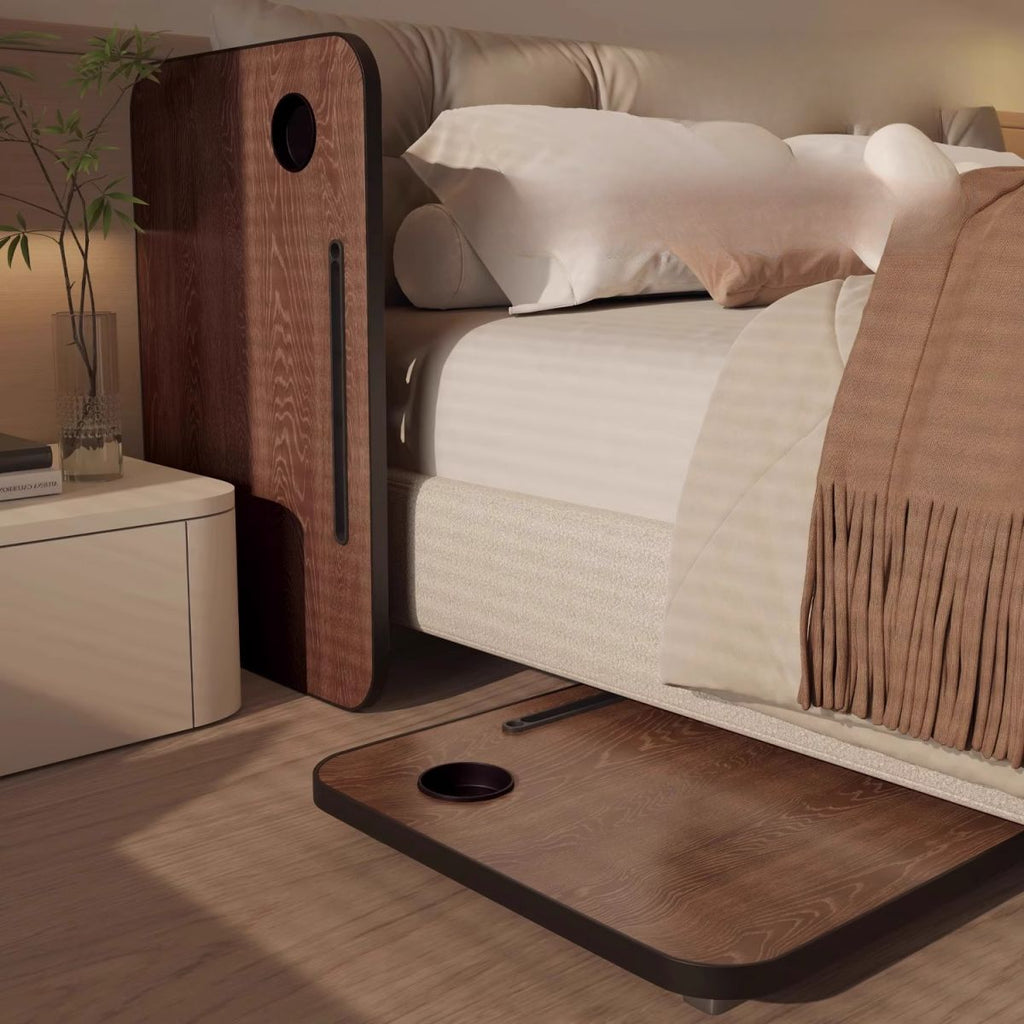 Casual Engineered Wood 1 Tier Notebook Stand with Pop Up Foldable Design