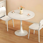 Composite Wood Dining Table with Pedestal Base, Stain Repellent, for 2-seater/Seating for 4
