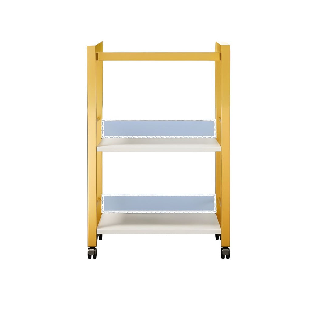 Side Protection Metal Bracket Utility Carts with Storage Space and Casters
